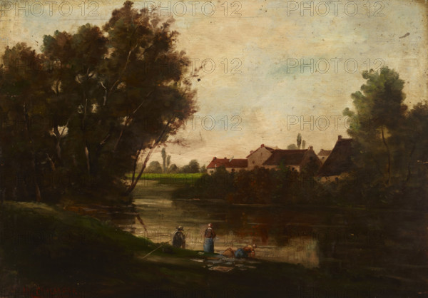 Landscape, 2nd half of 19th century. Creator: M Chalandre.