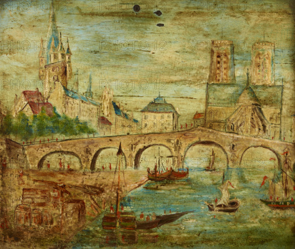 Le Pont de Tournelles, 1780. Creator: Unknown.