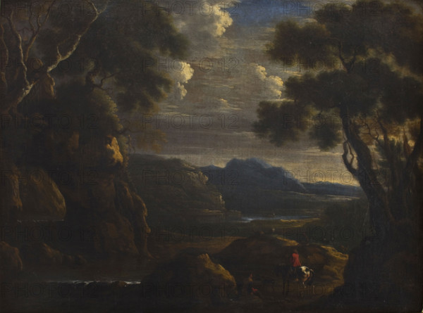 Landscape with a Man on Horseback, 2nd half of 17th century.