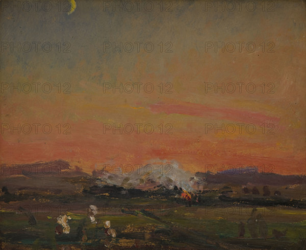 In the Field (Sunset in the Ukraine), 1906. Creator: Jan Stanislawski.