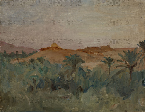Biskra-The Sirocco (Palm Trees), 1909. Creator: Jan Ciaglinski.