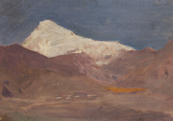 The Caucasus (Mount Kazbek), 1892. Creator: Jan Ciaglinski.