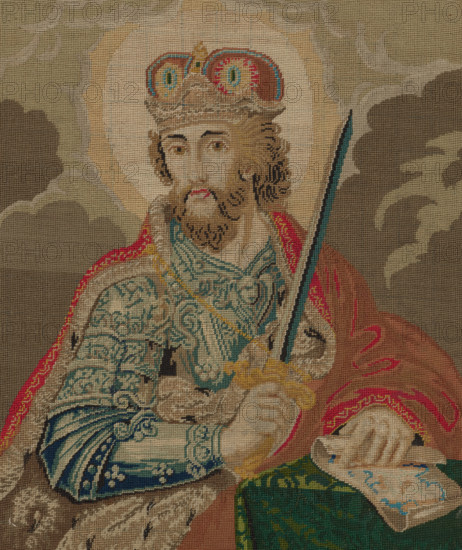 Embroidered picture, 19th century. Creator: Unknown.