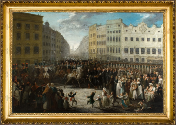Prince Joseph Poniatowski Entering Krakow on 15 July 1809, 1821. Creator: Michal Stachowicz.