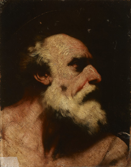 Head of an Old Man (Saint Jerome), 17th century. Creator: Follower of Jusepe de Ribera.