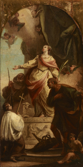 Apotheosis of Saint Agnes, 1st half of 18th century. Creator: Unknown.