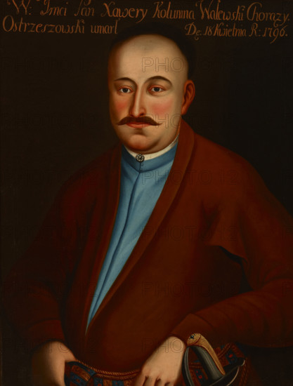 Portrait of Ksawery Kolumna Walewski (?-1796), Ensign of Ostrzeszów, end of 18th century. Creator: Unknown.