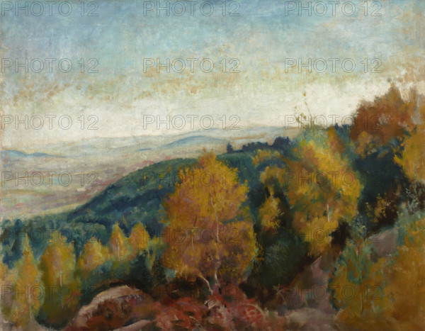 Autumn Landscape-Environs of Kalwaria Zebrzydowska, between 1914-1918. Creator: Wojciech Weiss.