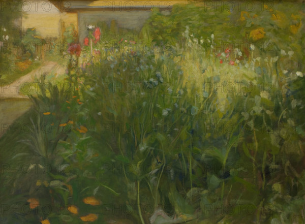 Flower Garden, 1900. Creator: Wojciech Weiss.