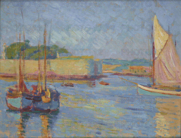 Harbour at Concarneau, 1908. Creator: Jozef Pankiewicz.