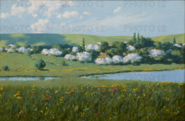 Spring Landscape with a Pond, 1902. Creator: Stanislaw Witkiewicz.