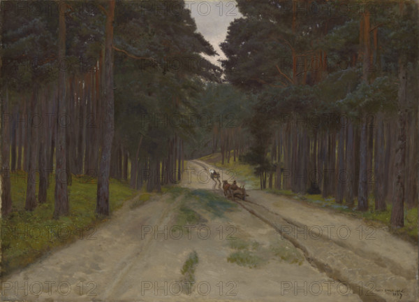 Forest Track, 1887. Creator: Jozef Chelmonski.