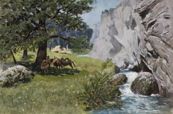Rest under Rocks, c1876. Creator: Stanislaw Witkiewicz.