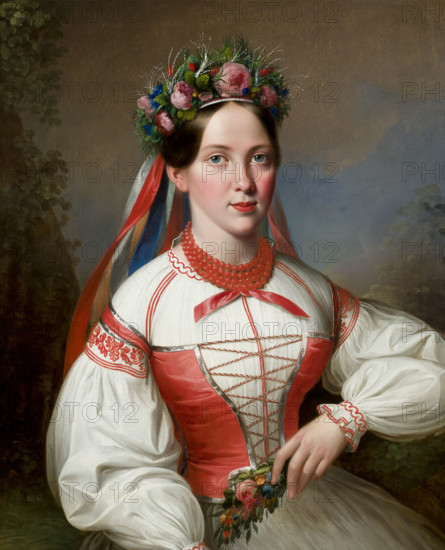 A Krakovian Woman, 1845. Creator: Martin Jablonski.