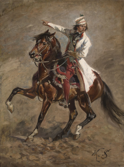 Kosciuszko on Horseback, 1893. Creator: Wojciech Kossak.