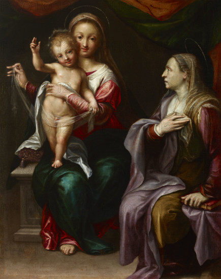 The Virgin and Child with Saint Anne, 16th century. Creator: Unknown.