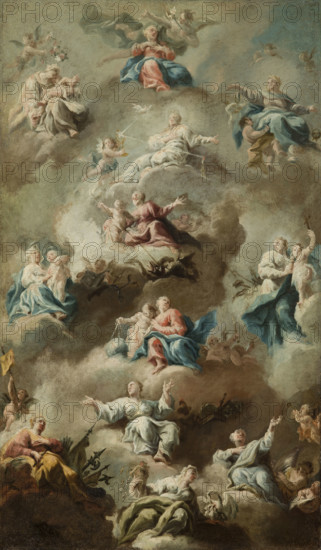 Allegorical Religious Scene with the Virgin Mary II, 2nd quarter of 18th century. Creator: Unknown.
