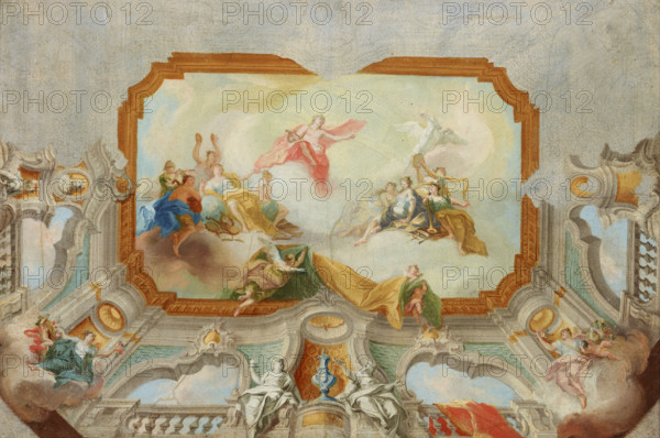 Apollo with the Muses-Project for a Plafond, between 1726-1732. Creator: Unknown.