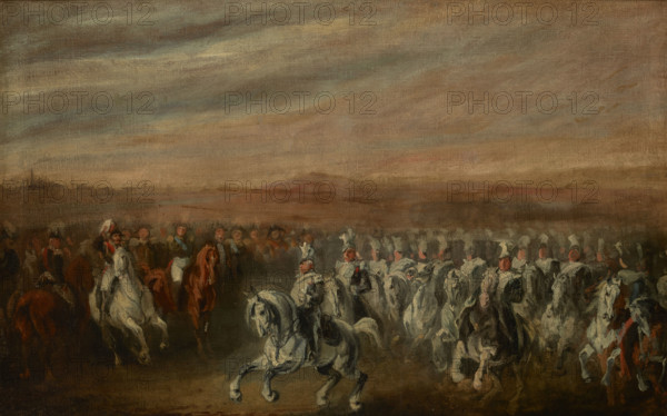 Dwernicki at the Head of the 2nd Uhlan Regiment, before 1840, between 1840-1850. Creator: Piotr Michalowski.
