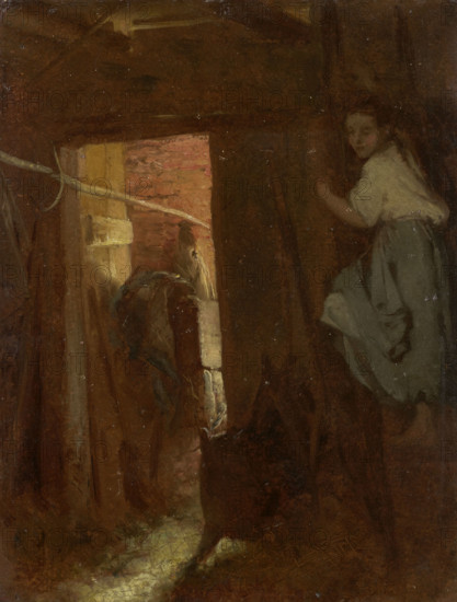 Interior of a Cottage, 1870. Creator: Aleksander Kotsis.