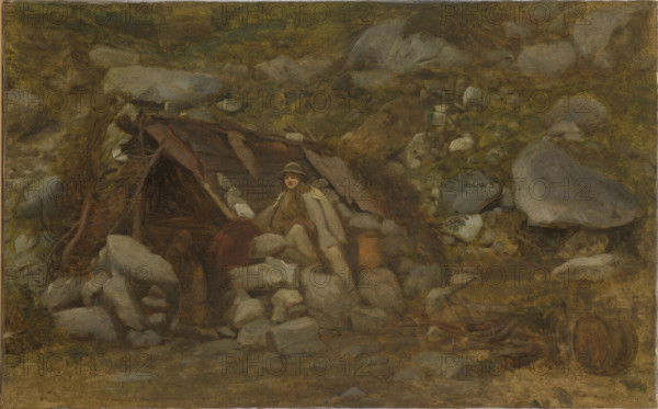 Highlander in Front of a Hut, c1870. Creator: Aleksander Kotsis.