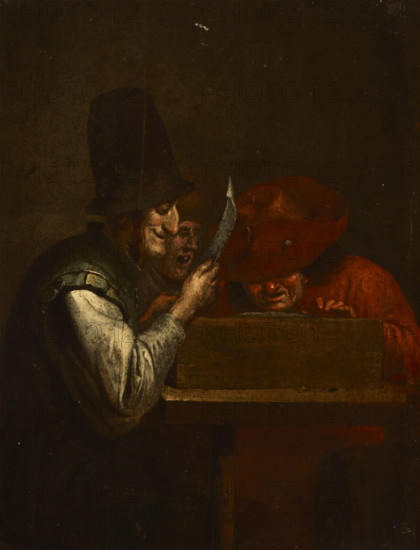 Genre Peasant Scene, 2nd half of 17th century. Creators: Unknown, Follower of Adriaen van Ostade.