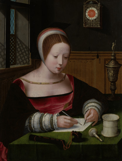 Mary Magdalene Writing, 1st half of 16th century. Creator: Master of the Female Half-Lengths.