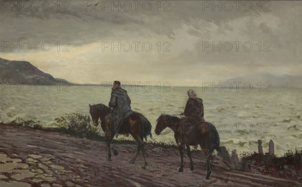 Don Quixote and Sancho Panza, between 1895-1900. Creator: Jacek Malczewski.