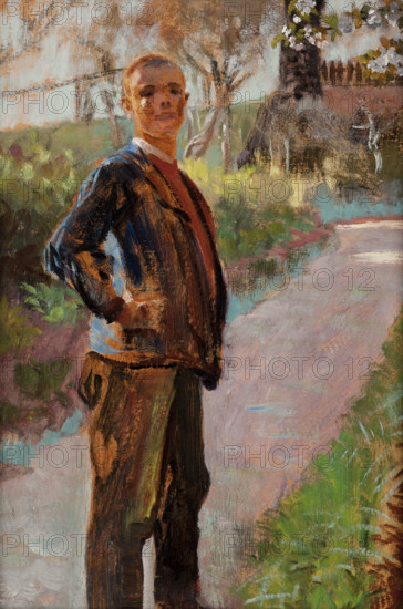 Landscape with the Artist's Son on a Path, between 1913-1917. Creator: Jacek Malczewski.