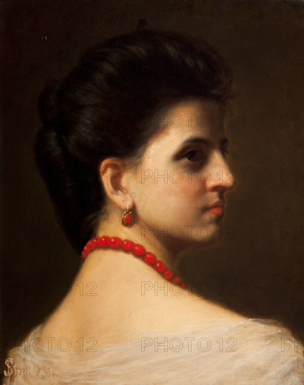Portrait of Wanda Monné, 1867. Creator: Francisek Streitt.