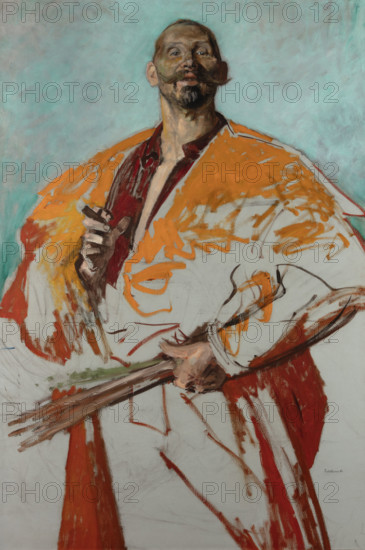 Portrait of Leon Wyczólkowski, c1895. Creator: Jacek Malczewski.