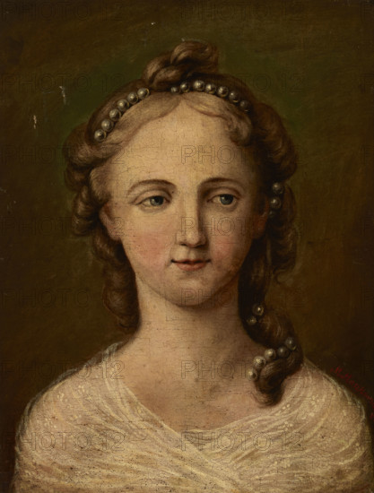 Portrait of Artist's Sister Fryderyka Maszkowska, 1850. Creator: Marceli Maszkowski.