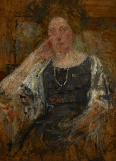 Sketch Portrait of a Woman, between 1914-1916. Creator: Olga Boznanska.