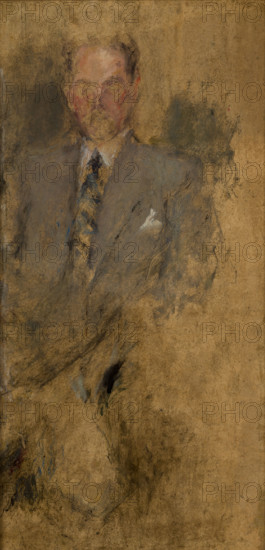 Sketch of a Male Figure, c1932. Creator: Olga Boznanska.