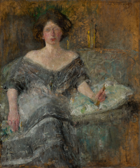 Portrait of Elza Krauze, 1912. Creator: Olga Boznanska.