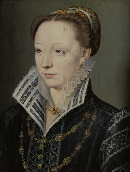 Portrait of Claude Catherine de Clermont-Tonnerre, Duchess of Retz (1543-1603), c1571. Creator: Unknown.