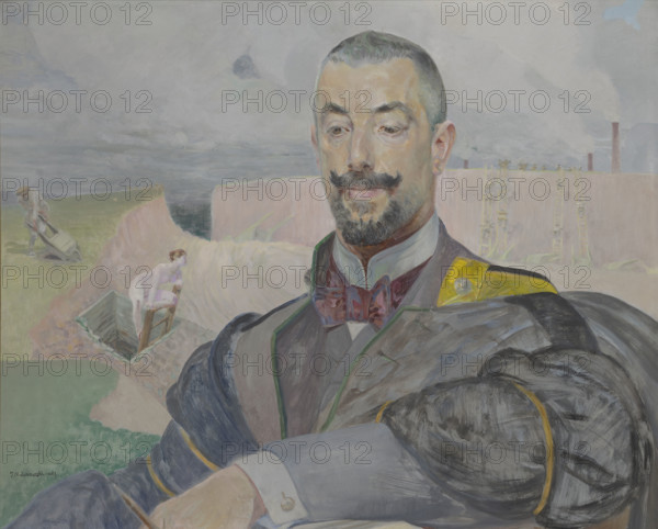 Portrait of Erazm Baracz, 1907. Creator: Jacek Malczewski.