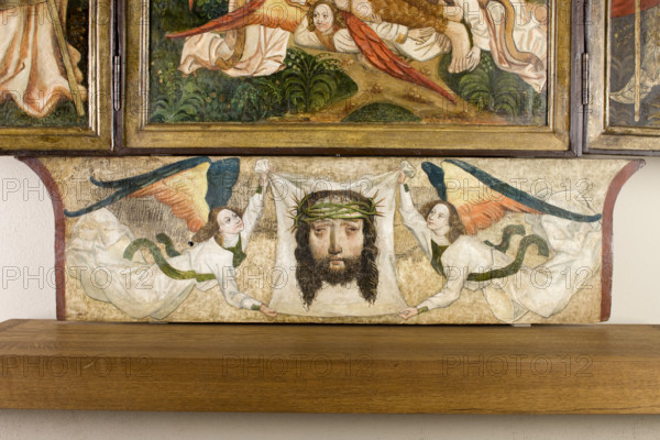 Veil of St Veronica Held by Two Angels, Altar Retable from the Church in Moszczenica Nizna..., c1480 Creator: Unknown.