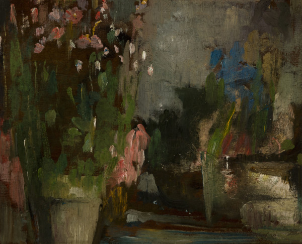 Flowers on a Terrace, 1903. Creator: Olga Boznanska.