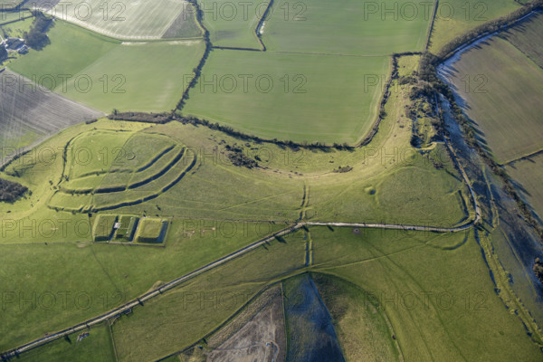White Sheet Castle, a multivallate hillfort earthwork, causewayed enclosure  earthwork..., 2023. Creator: Damian Grady.