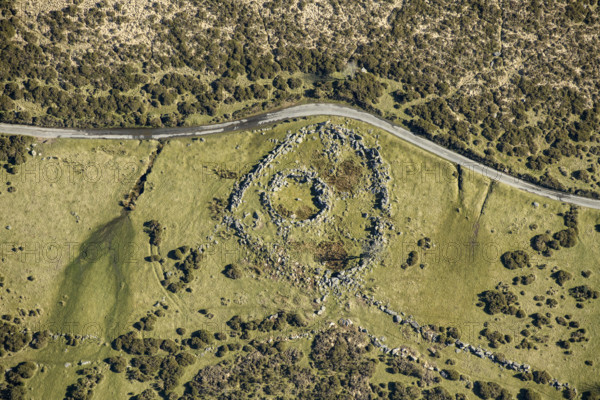 Round Pound, part of the the Kestor Settlement, the remains of an Iron Age settlement on..., 2025. Creator: Damian Grady.