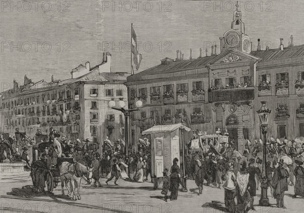 Opening of the Spanish Courts on February 15, 1878, Madrid, Spain, 1878.  Creator: Alejandro Ferrant y Fischermans.