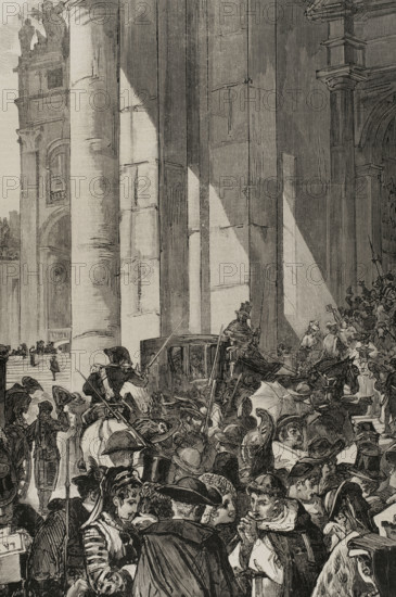 Death of Pope Pius IX on February 7, 1878, (1878). Creator: Bernardo Rico.
