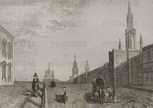 St Vladimir gate, Red Square, Moscow, Russia, 1839. Creator: Augustin François Lemaitre.