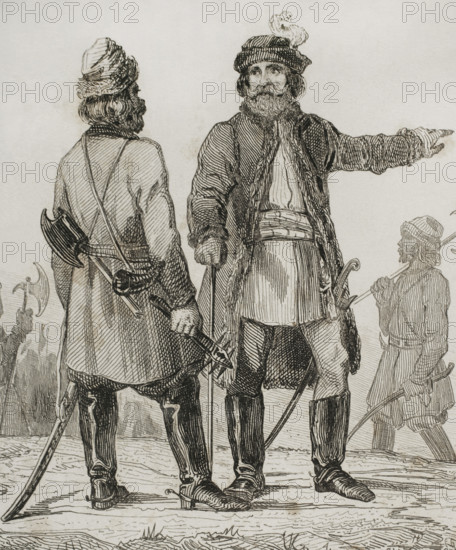 Muscovite infantry corps, Streltsy, Russia, 1839. Creator: Augustin François Lemaitre.
