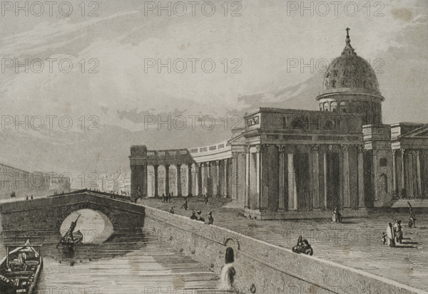 Kazan Cathedral, Saint Petersburg, Russia, 1839. Creator: Paul Dumouza.