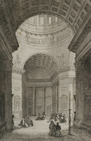 Kazan Cathedral, Saint Petersburg, Russia, 1839. Creator: Paul Dumouza.