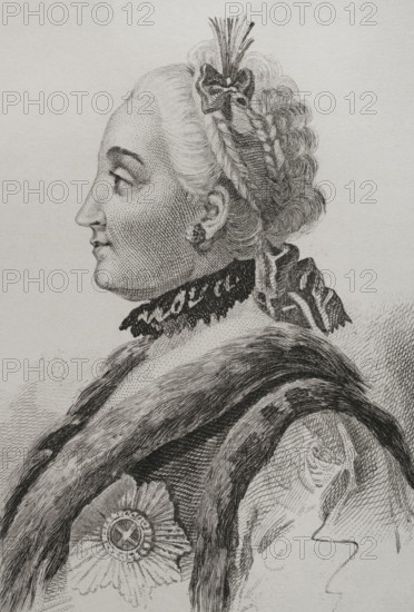 Catherine the Great,1839. Creator: Mme Lesueur.
