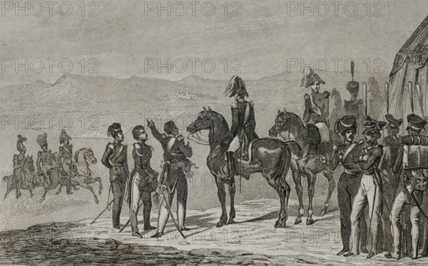 Russian troops on the field at Schoumla (Schumla), Bulgaria, 1839. Creator: Augustin François Lemaitre.