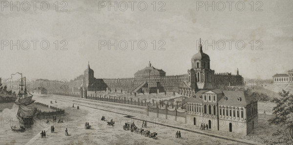 Palace of Oranienbaum (Lomonosov), Imperial Palace near St. Petersburg, Russia, 1839. Creator: Augustin François Lemaitre.